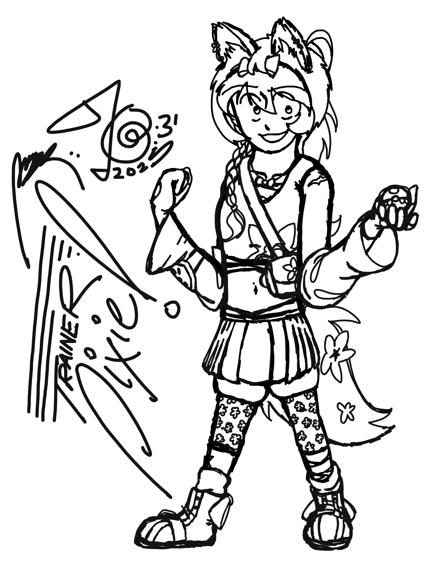 Last one!! I made this LONG before the recent news, but I just REALLY wanted to make something for Vulpixie's new Trainer-Pixie VTuber model. I still wasn't out of my weird art funk though, so it just feels off. Maybe I'll make better fanart of her in the future. THE streamer of all time, such a big fan and I wish for her safety and wellness as she's working through a big shake-up in her life that she shared with her audience just today.